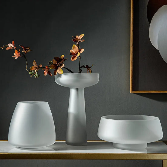Elegant  Modern Frosted Glass Vase